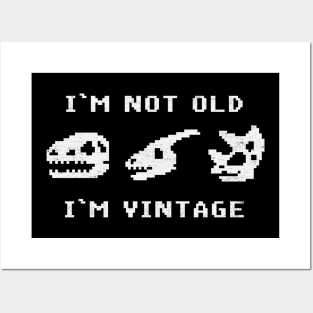 I'm Not Old I'm Vintage - Funny Dinosaur Bones Posters and Art